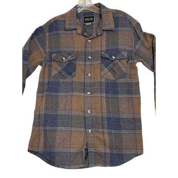 Valor Collective Plaid Flannel Shirt S Soft 2 Pocket Boho Comfortable - Picture 3 of 16